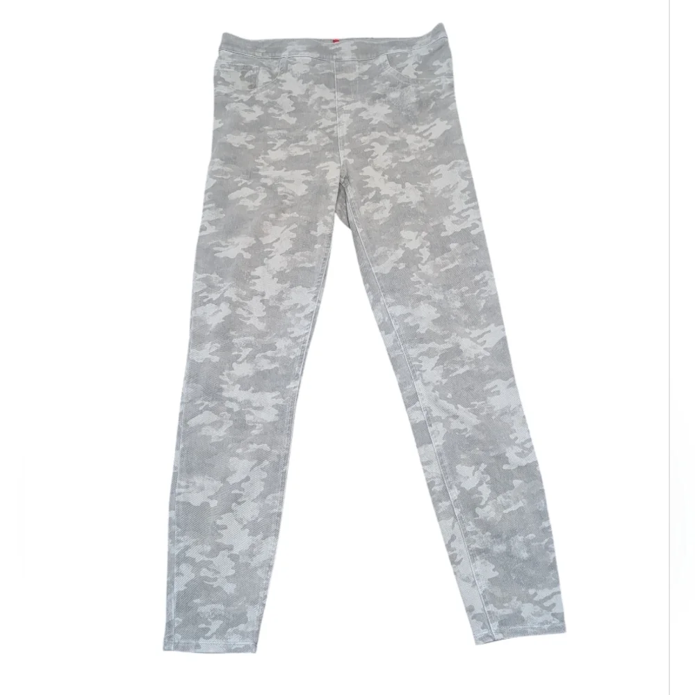 SPANX Women's Gray Camouflage Stretch Jeggings (Large)